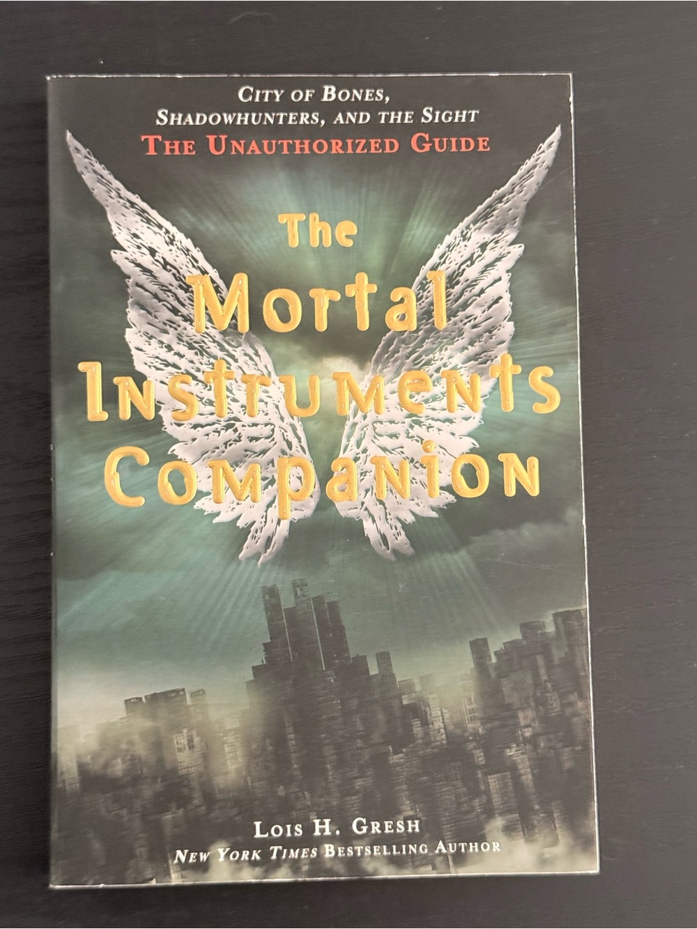 The Mortal Instruments Companion by Lois H. Gresh - Green & Gold Cover